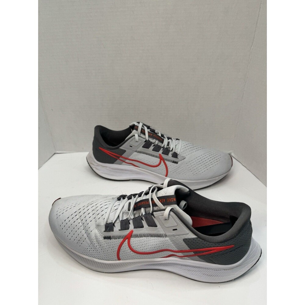 Nike Air Zoom Pegasus 38 Men’s Running Shoes Gray Red Size 13 CW7356-004